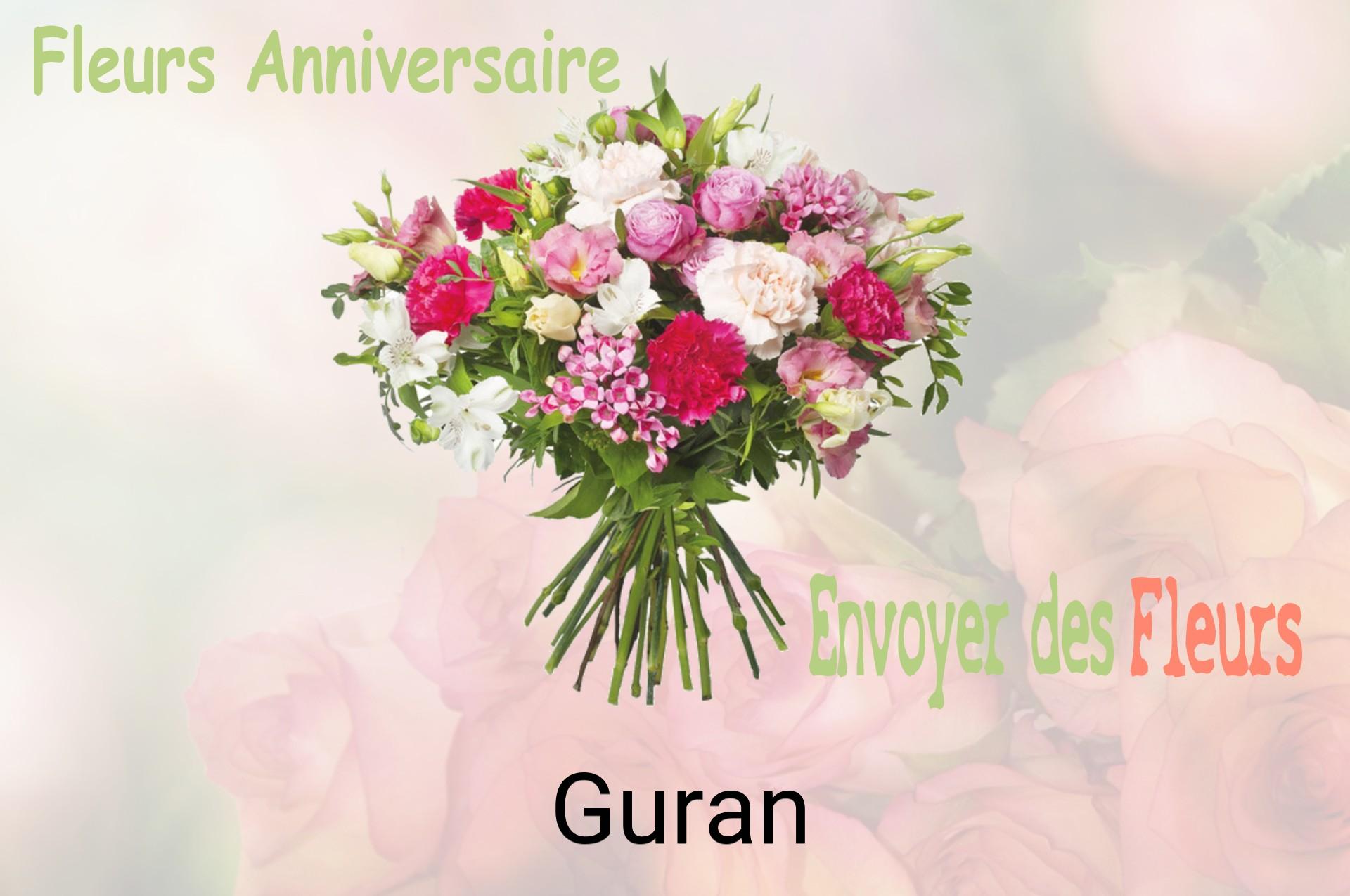 Bouquet de fleurs d’anniversaire livré à Guran