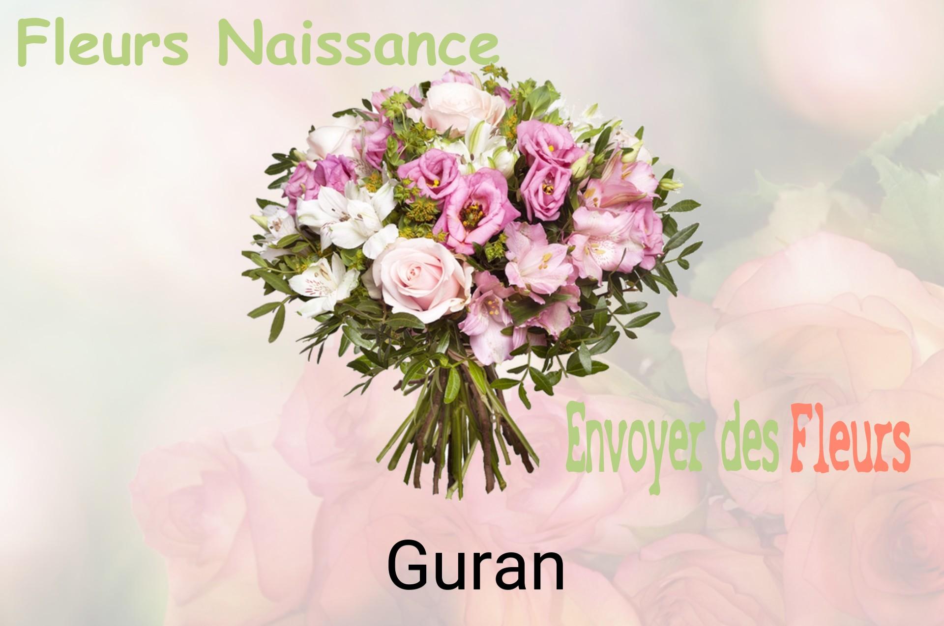 Bouquet de fleurs de naissance livré à Guran